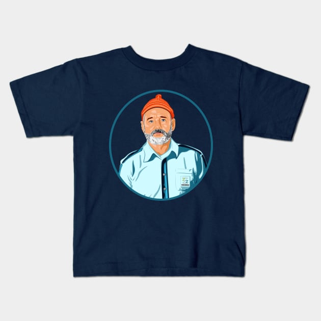 Steve Zissou Kids T-Shirt by PlaidDesign